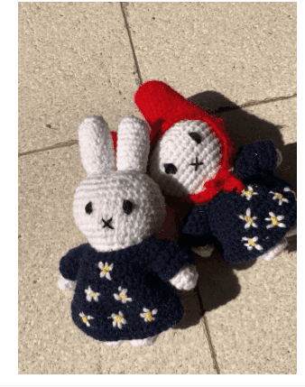 Handmade Crochet Bunny Dolls - Keychains